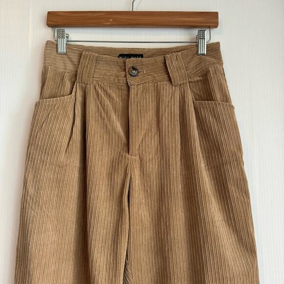 Miou Muse tan corduroy pants size medium wide leg pants cords - Picture 2 of 9